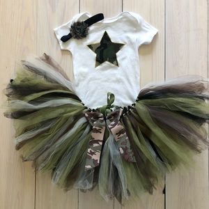 2T Camouflage Tutu Set
